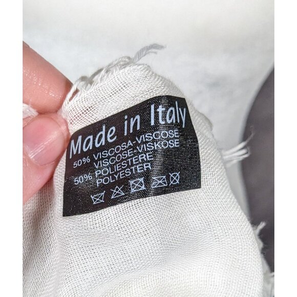 Whimsical Italian "The Sea Ends Where The Sky Begins" Art Scarf/Shawl - Picture 6 of 16